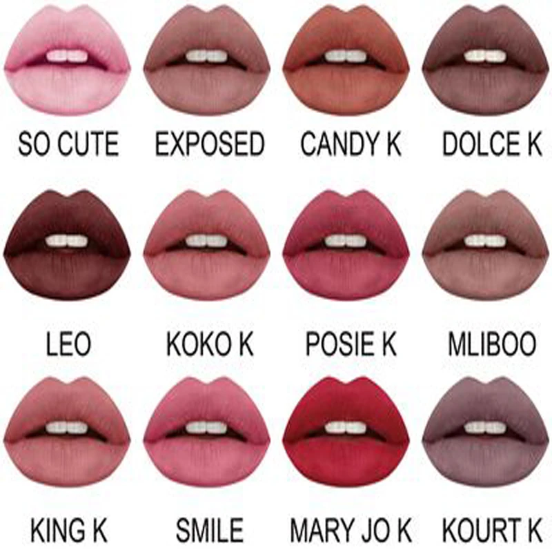 

Hot Selling 12pcs Waterproof Matte Velvet Liquid Lipstick Long Lasting Long 24 Hours Makeup