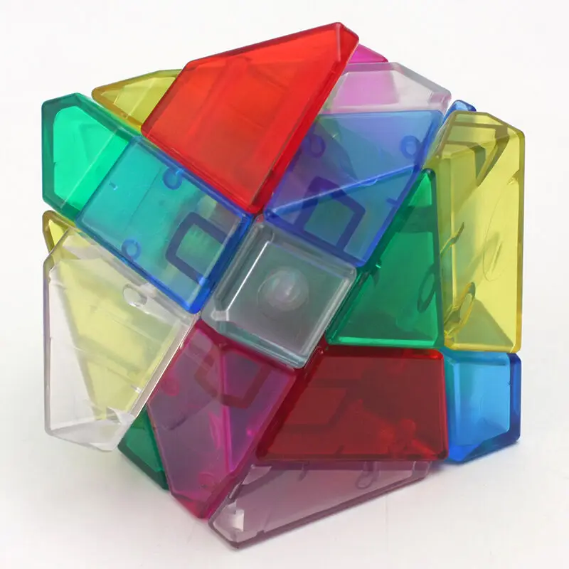 

Ghost 3x3 Magic Cube Skew Twist Stickerless Speed Magic Cubes Puzzle Toy Children Kids Gift Toy Youth Adult gift Transparent Rai
