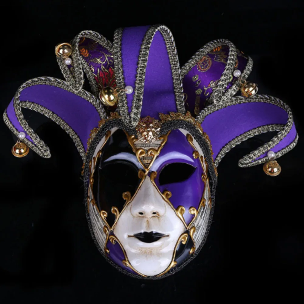 Halloween Masquerade  new style Coloured drawing Mask high Venice woman Perform Joker Mask Props Gifts PVC Mask High Quality 2