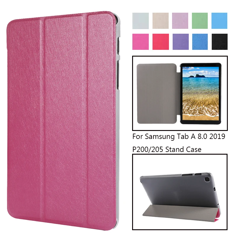 

Stand Cover for Samsung Galaxy Tab A 8.0 P200 P205 SM-P200 SM-P205 With S Pen 2019 8" Tablet Ultra Slim PU Leather Case Cover
