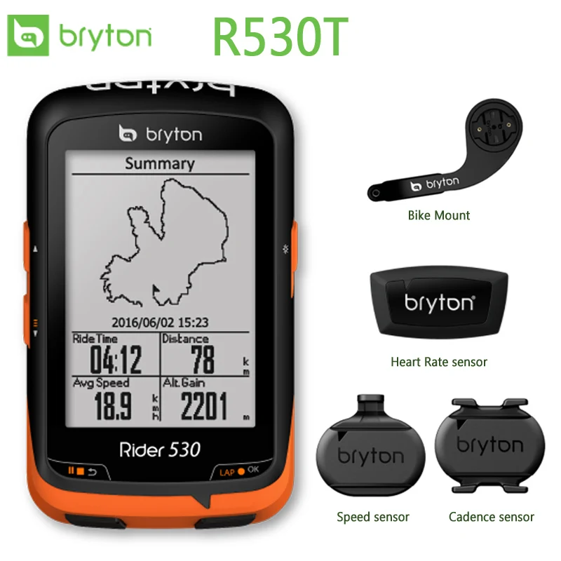 

Bryton 530T GPS Bicycle Bike Cycling Computer Extension Mount with ANT+ Support Speed Cadence/Speed/ Heart Rate Monitor