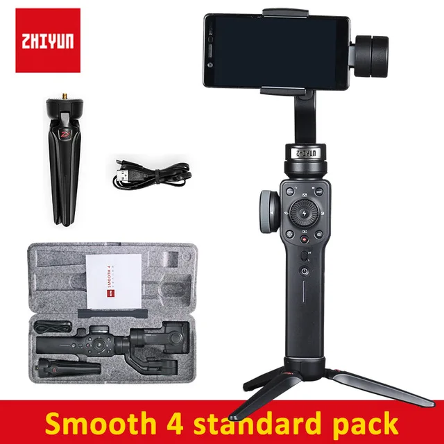 

Zhiyun Smooth 4 3-Axis Brushless Handheld Gimbal Stabilizer for iPhone 6/7/8 X Stabilizer for gopro action camera PK DJI Osmo 2