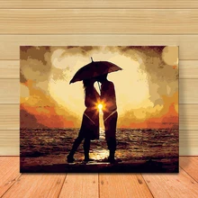 MOLEK Lovers картина маслом по номерам на холсте раскраска художественная живопись романтические картины настенный плакат для украшения спальни