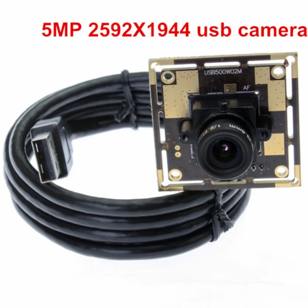 

ELP Driverless Embedded USB 2.0 Web Camera 2592x1944 Resolution Industrial 5MP OV5640 Camera Board
