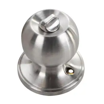 

Round Door Handle Door Knobs Lock Stainless Steel Entrance Passage Door Lock with Key for Bedroom Living Room Bathroom