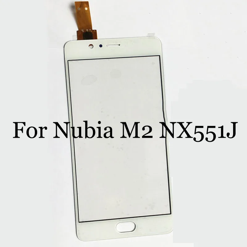 Для Nubia M2 NX551J только Переднее стекло объектив + сенсорный экран гибкий кабель