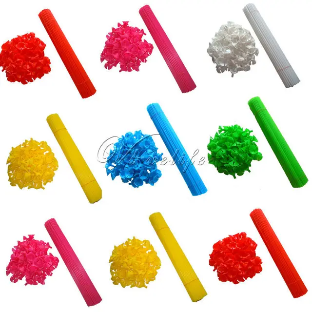 100pcs party festival appliance plastic balloon sticks and cups