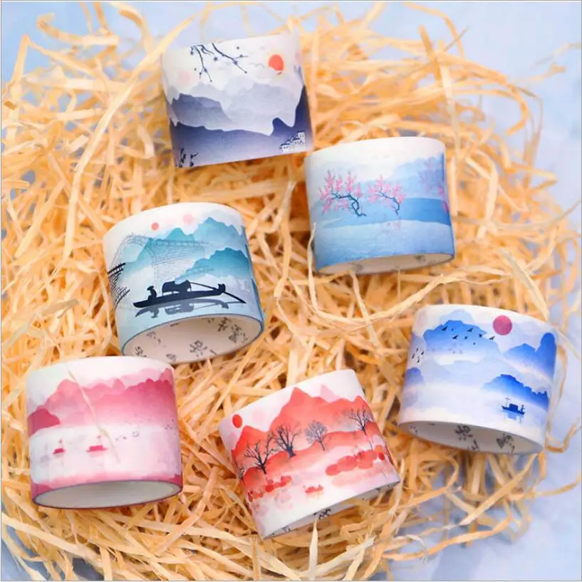 

30mm*5m Chinese Retro series Ancient Washi Tape Paper DIY Decorative Adhesive Tape Japanese Stationery Masking Tapes Supplies