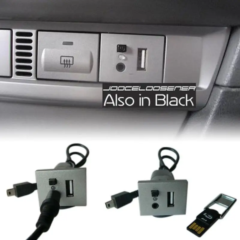 

JXLCLYL USB Dash Connection Module Point Custom MP3+3.5mm Jack For Ford Focus