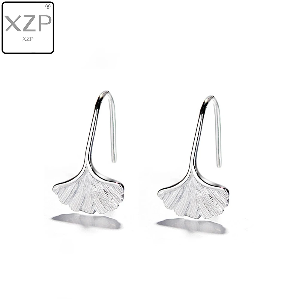 

XZP Romantic Ginkgo Biloba Drop Earrings free-form shape Long Chain Earrings Women Handmade jewelry Brincos