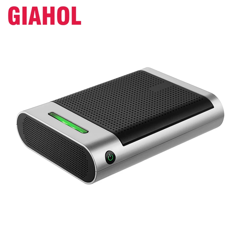 Mini Car Air Purifier with True HEPA Filter Car Air Freshener Remove Dust Pollen Smoke and Bad Odors Ionic Air Purifier Car Home