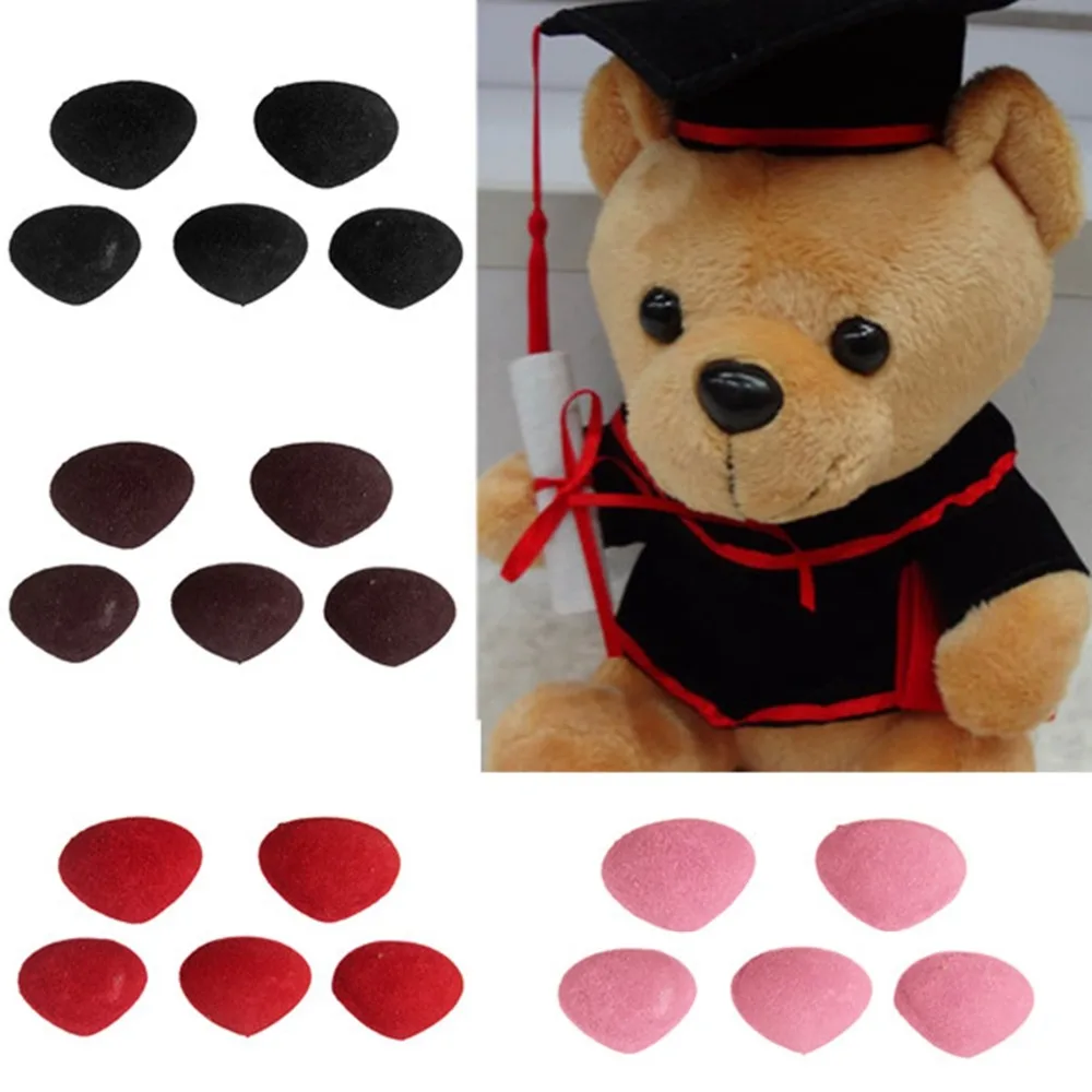 

5Pcs/Bag 15MM*20MM Plastic Safety Triangle Velvet Noses Buttons DIY Bear Toys For Childern Doll Accessories Wholesale Price