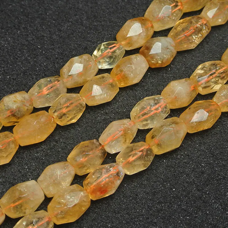 

11x15mm Natural Faceted Freeform Potato Citrines Beads For Jewelry Making Beads Bracelets 15'' Needlework DIY Beads Trinket Gift