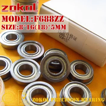 

ZOKOL F688 ZZ bearing F688ZZ Flange bearing F688-ZZ Deep Groove ball bearing 8*16(18)*5mm