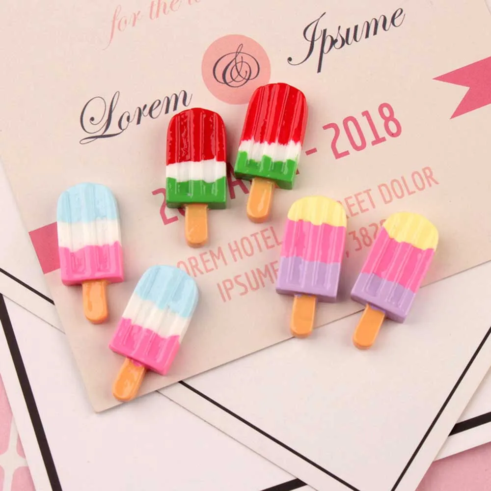 

10Pcs/Lot Popsicle Ice Cream Polymer Slime Charms Lizun Modeling Clay DIY Accessories Box Toy For Children Slime Supplies Filler