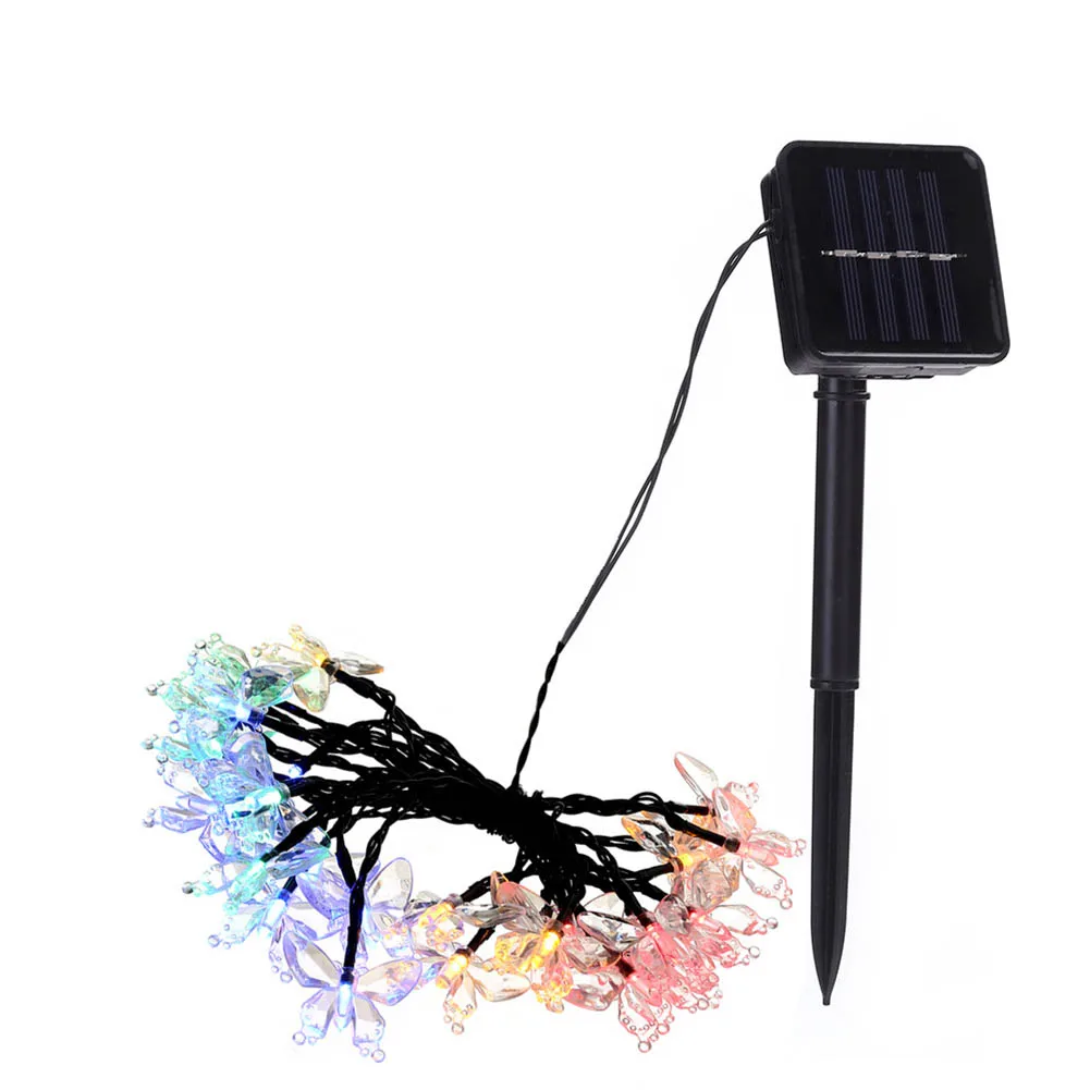 

Newest 30 Leds Solar Power String Lights Waterproof Butterflies Lamp For Outdoor Garden Christmas Party Decoration Lights