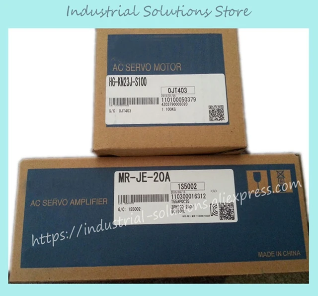 New Original Mr Je 20a Hg Kn23j S100 Ac Servo Driver Mr Je 20a Ac Servo Motor Hg Kn23j S100 With