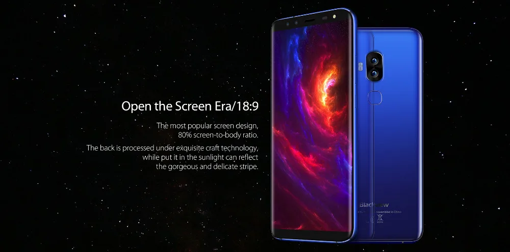  Blackview S8 4G LTE Smartphone 5.7'' 18:9 Full Screen Octa Core 1.5GHz 4GB RAM 64GB ROM 4 Cameras A