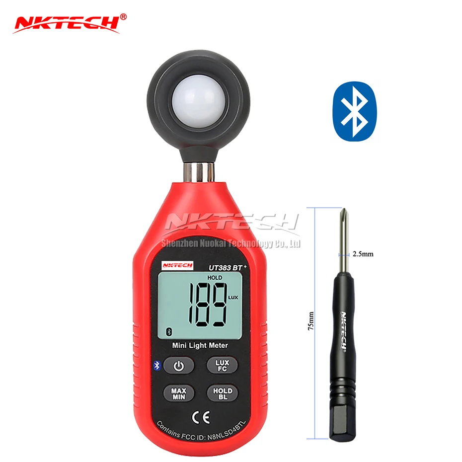 UT383BT PLUS NKTECH UT333BT UT353BT UT363BT UT383BT PLUS Bluetooth цифровой измеритель влажности Анемометр люкс светильник Люксметр ЖК-дисплей измеритель звука - Цвет: UT383BT PLUS