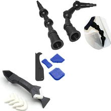 2 шт, вращающаяся на 360 градусов гнутая герметик, сопло, силиконовая шпатель и герметик, скребок, профессиональный герметик для идеальной отделки