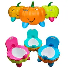 Детский горшок, сиденье для унитаза, мультяшный пластиковый горшок для унитаза, портативный автомобильный горшок, милый ящик в виде тыквы, учебный горшок, детский туалет