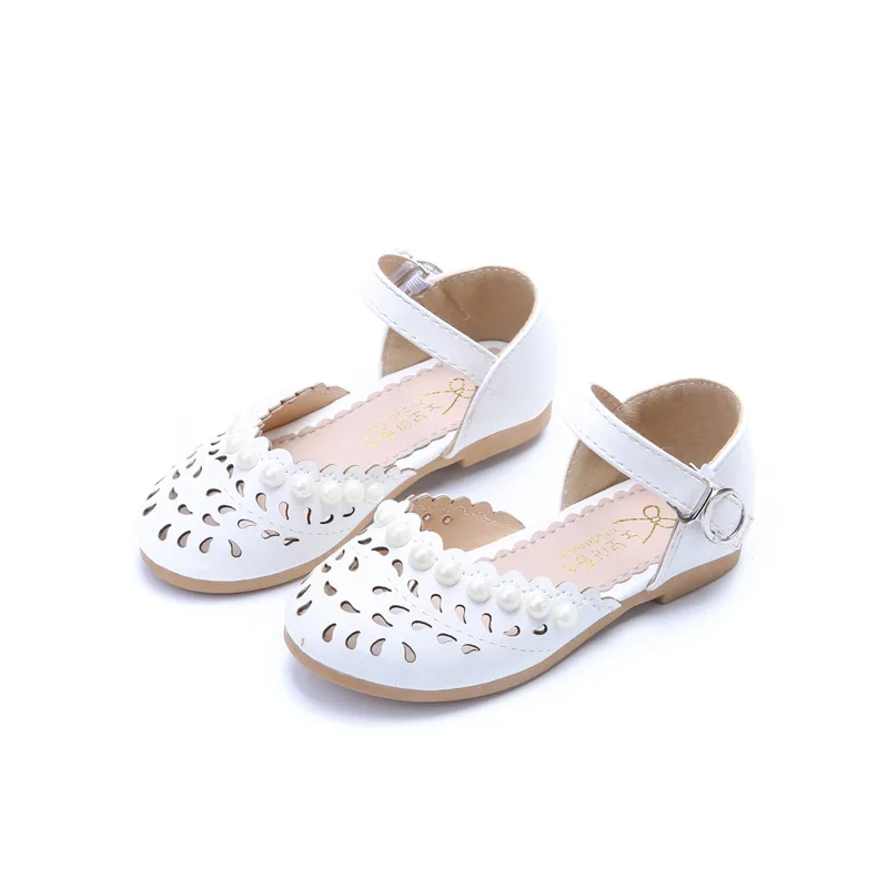 

Girls White Pink 1 2 3 4 5 6 7 8 9 12 Years Kids Baby Summer Pearl Beach Sandals Dress Shoes For Little Girl Princess Shoes 26