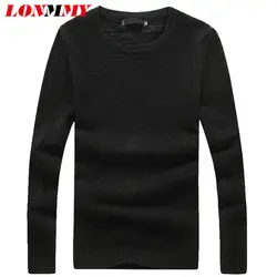 LONMMY свитеры для мужчин одежда Chompas para hombre пуловер тянуть homme мужской свитер blusa masculina inverno осень sueter черный