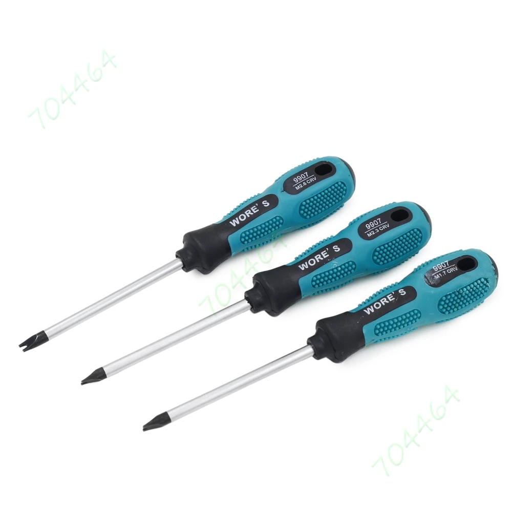 3pcs M1.7 M2.3 M2.6 Tip U shaped Groove Type Screwdriver