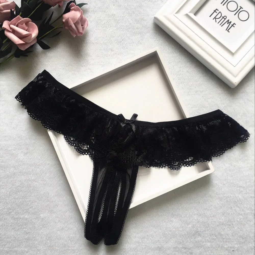 Sexy Crotchless Lace Panties G Strings Black Sexy Panties Women Gallon