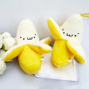 

Super Cute 6CM Little Yellow Banana Plush Stuffed TOY Small String Key Chain Plush Doll TOY