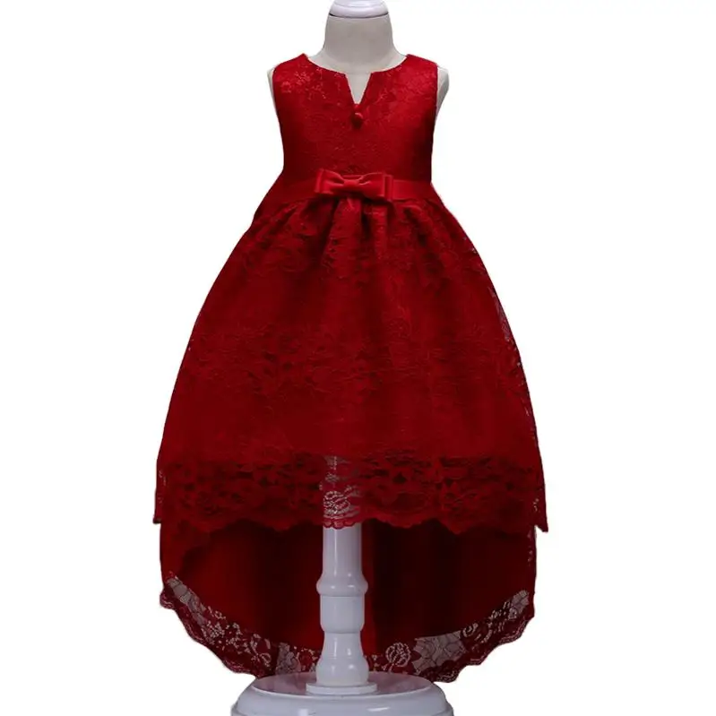 Летнее платье для девочек Детские платья для девочек нарядное платье принцессы русалки вечерние платье для свадьбы выпускного 10 12 лет - Цвет: Dark red