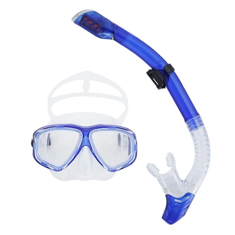 OUTMIX маска для дайвинга Для Сноркелинга для мужчин t полностью сухая силиконовая маска для дайвинга очки для плавания Очки Для Сноркелинга уплотнительная трубка для мужчин и женщин инструмент - Цвет: Синий