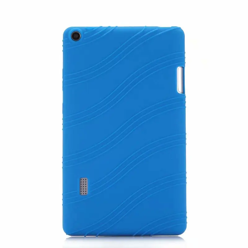 Силиконовый чехол для huawei Mediapad T3 7 Wifi BG2-W09 защитный кожаный чехол T3 7," Wifi BG2 W09 планшет сумка рукав Капа Fundas чехол - Цвет: Синий