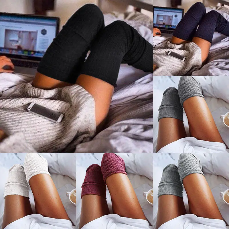 

Women Girl Stripe Stockings Stripy Striped Over The Knee Thigh High Lady Lace Long Stockings