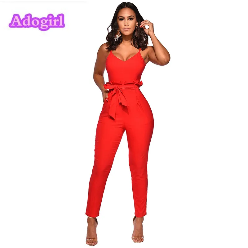 

Solid Stripes Strapless Plunging V-neck Women Elegant Sleeveless Backless Rompers Summer Casual Outwear Bodycon Overalls Female