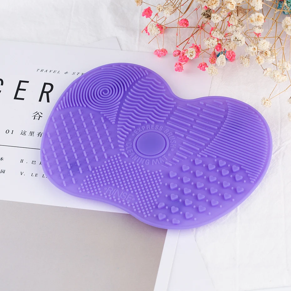 High Quality Silicone Cosmetic Brush Cleaner Gel Makeup Tools' Mat Foundation Makeup Brush Cleaning Pad Scrubber Board (13)