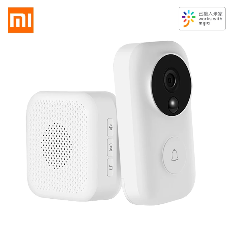  Xiaomi Zero AI Face Identification 720P IR Night Vision Video Doorbell Set Motion Detection SMS Pus