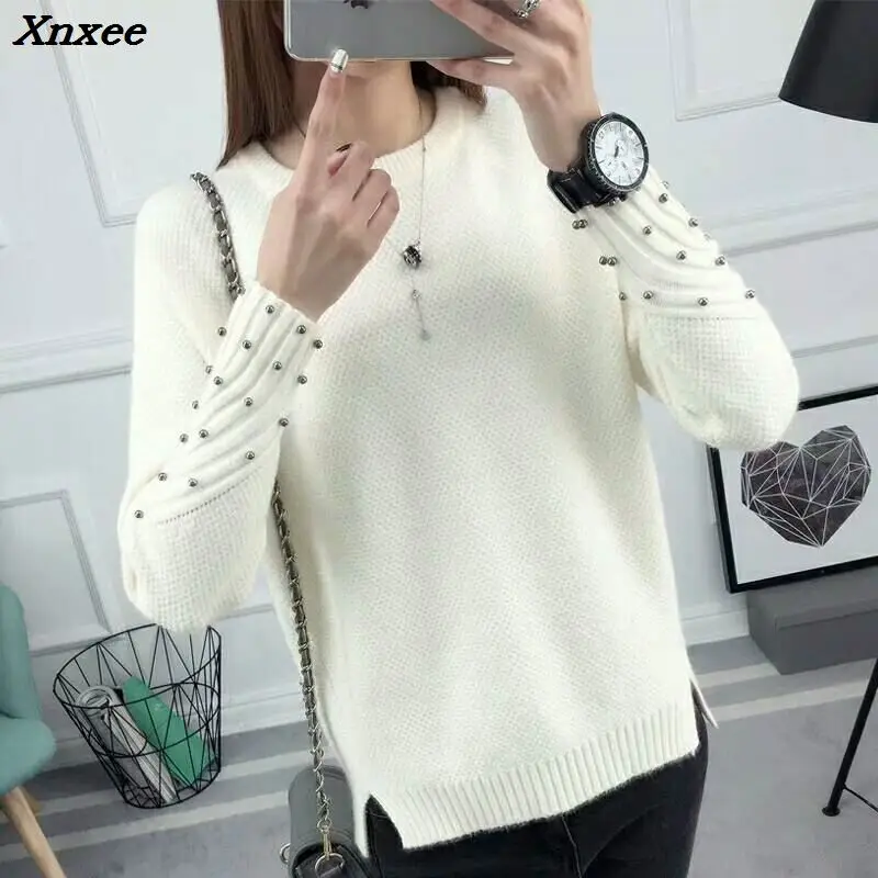 2018 Winter Women's Blouses Pullover Long Sleeve O-Neck Slim Women Knitted Sweater For Women Long Tops Xnxee 2018 Winter Women's Blouses Pullover Long Sleeve O-Neck Slim Women Knitted Sweater For Women Long Tops Xnxee