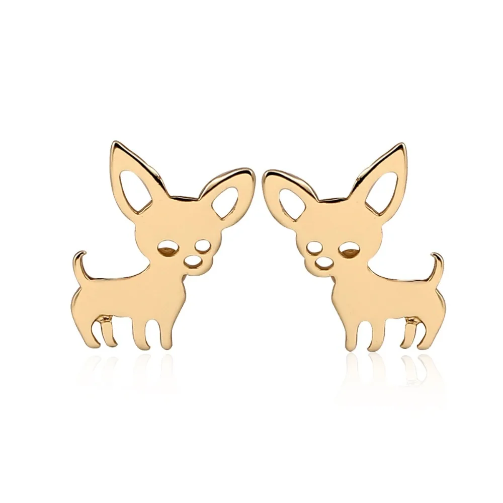 New Arrival Chihuahua Earrings for women Cute Dog Studs Chihuahua jewelry love my pet jewelry animal earrings party gift kids