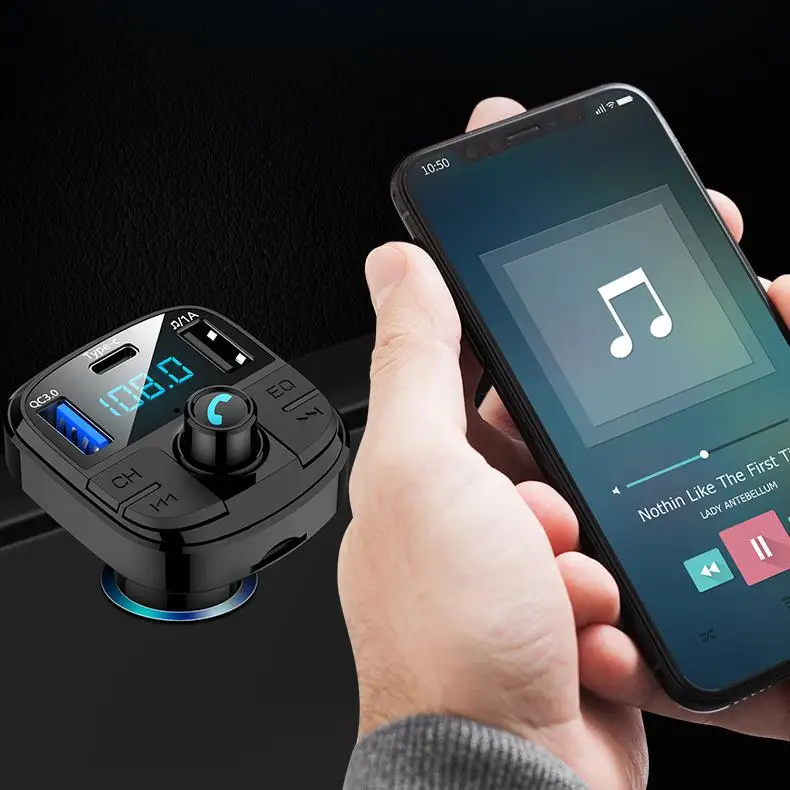 BT29 Car MP3 Bluetooth Player Wireless Bluetooth FM Transmitter USB 3.0A Charging Hands-free Call