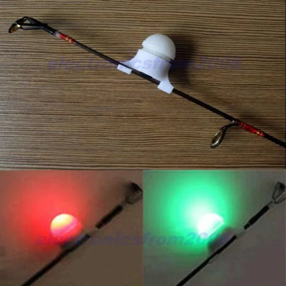 Two Size in 1 Fish Bite Night Fishing Rod Tip Clip on Alarm Alert Strike Light | Спорт и развлечения