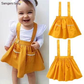 

SAMGAMI BABY Deep Yellow Suspender Skirt for 1-5Y Girls,Photography Props,Comfortable Skirts kids Girls Clothes Novelty Style