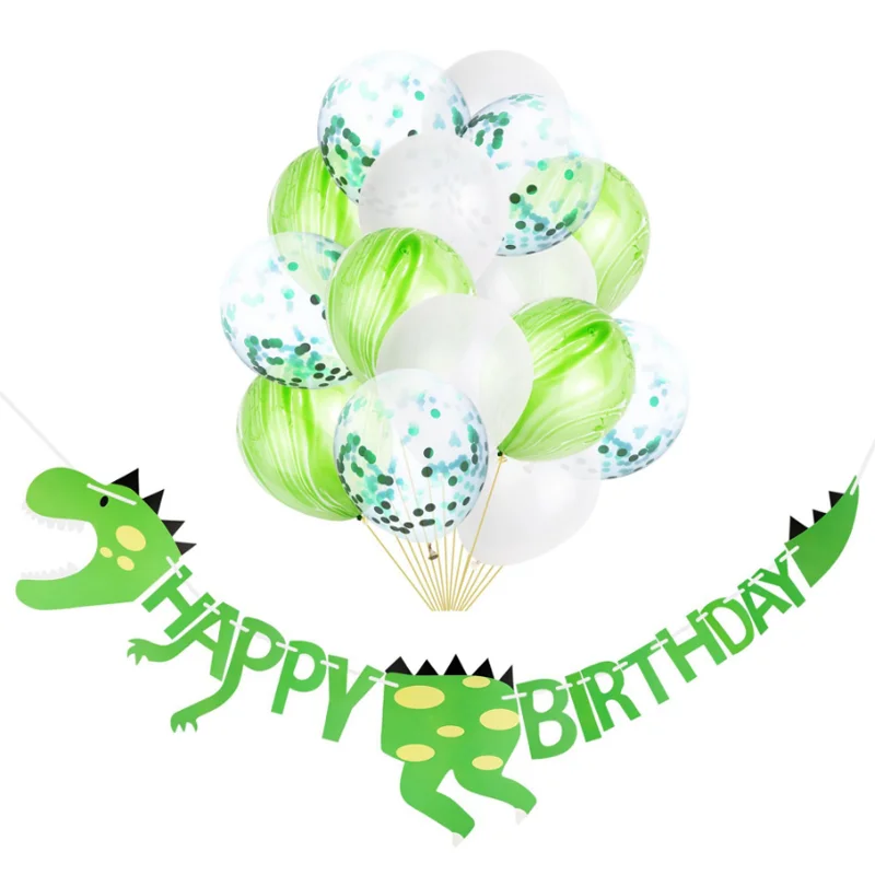 

1set Creative lovely Dinosaur Party happy Birthday Banner balloon Hawaiian Birthday Party Wedding Decoration Supplies