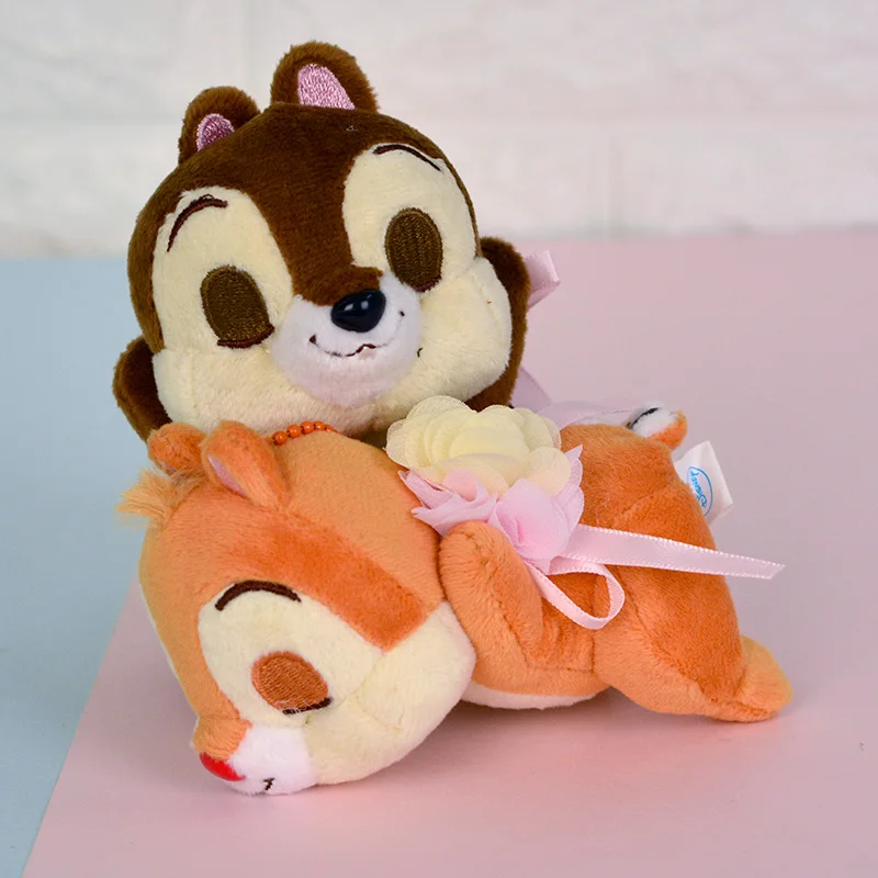 

IVYYE 1Set/2PCS Cute Squirrel chipmunk Cartoon Plush Dolls Key Chain Fluffy Doll Keyring Toys Key Holder Pendant Unisex Gift NEW