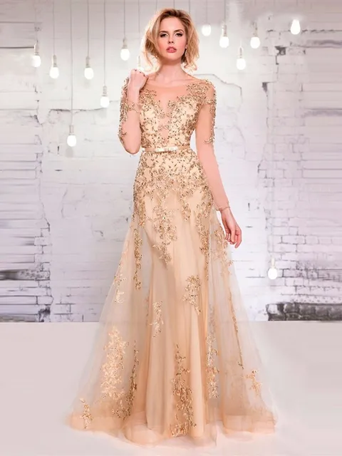 gold night gown