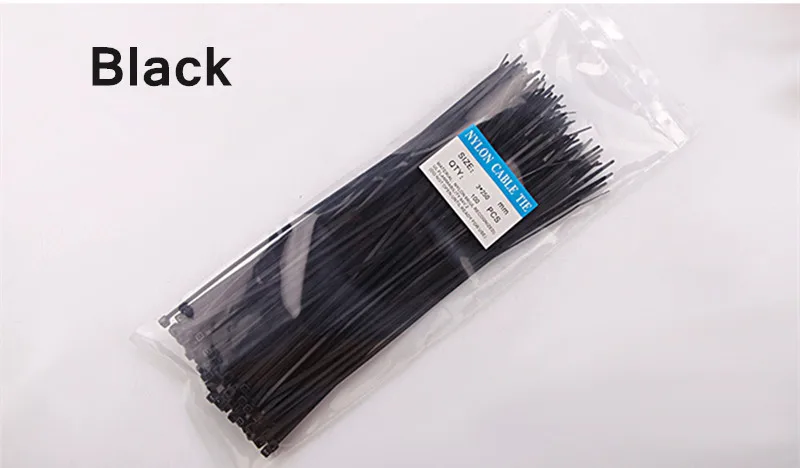 Fio de Cabo de Nylon Lote Laços Zip Abraçadeiras Série Kit Cor Preto Vermelho Laranja Amarelo Verde Azul Roxo 800 Pçs - 3*250mm 3 de Nylon Laços Zip, Abraçadeiras, Abraçadeiras Série