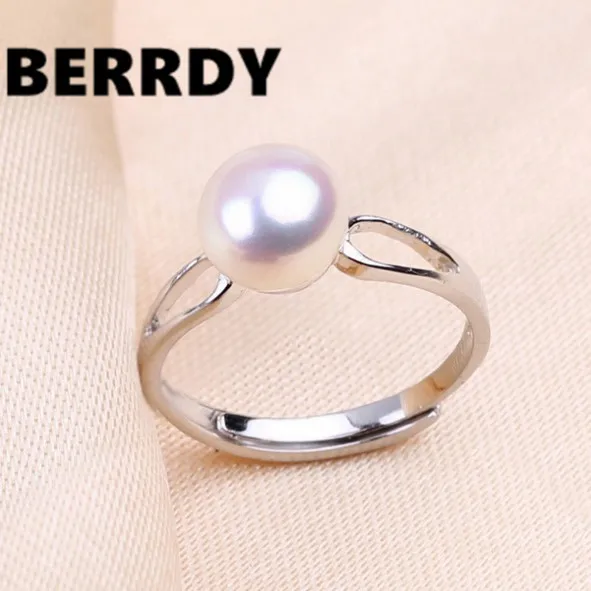 

100% Genuine Freshwater Pearl Ring ADJUSTABLE Finger Ring Fashion Wedding Party Women Jewelry