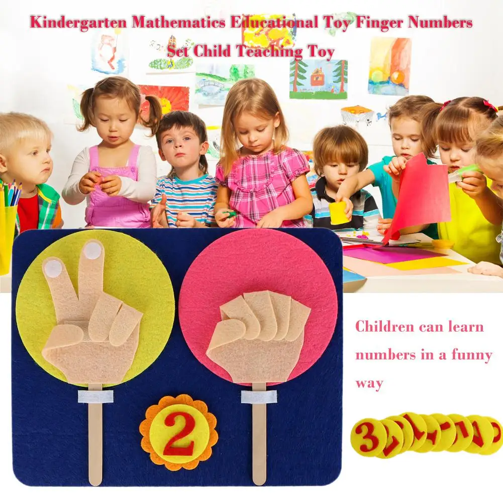  Children Maths Toys Finger Counting 1-10 Learning Kindergarten Mathematics Educational Toy Finger N - 33017308315
