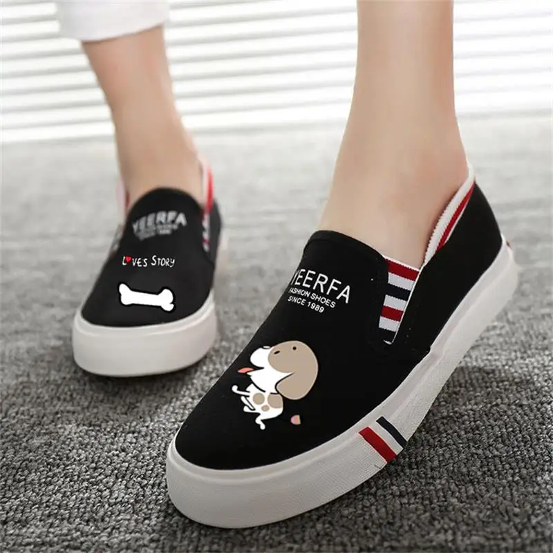 2018 Fashion Animals Prints Summer Women Vulcanize Shoes Slip on Ladies