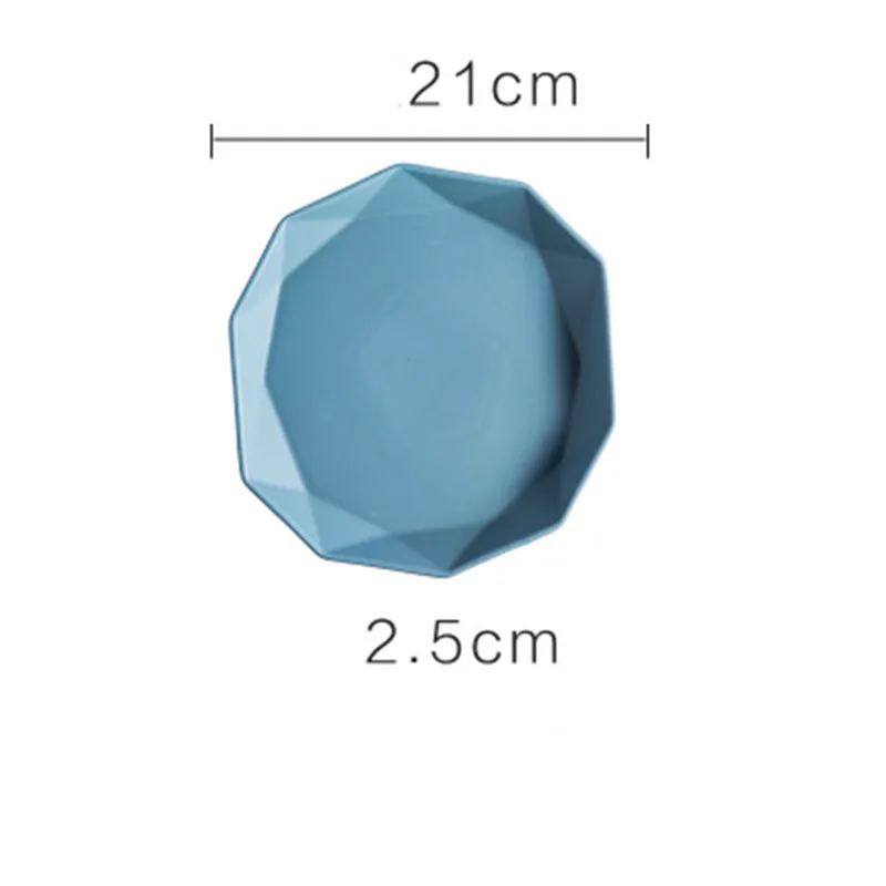 Нордическая матовая неправильная Западная тарелка Салатница салатная тарелка необычной формы набор керамической посуды - Color: Plate Blue